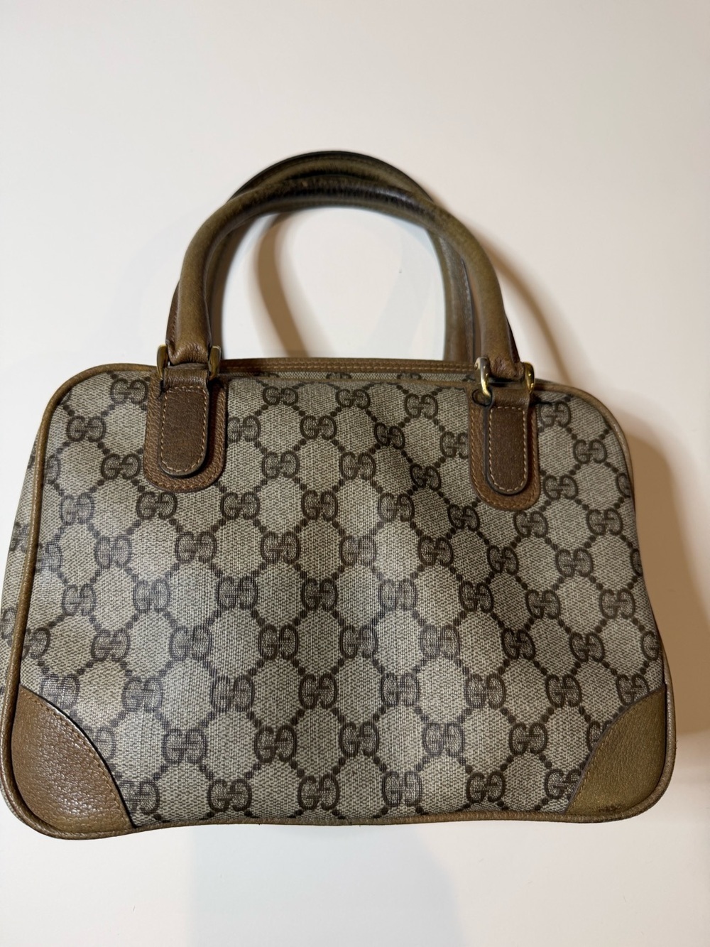 Gucci Vintage Brown GG Joy Boston Bag Canvas - Picture 2 of 14